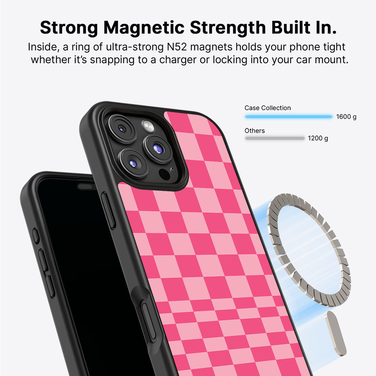 iPhone 16 Pro Max MagSafe case – Candy Check design
