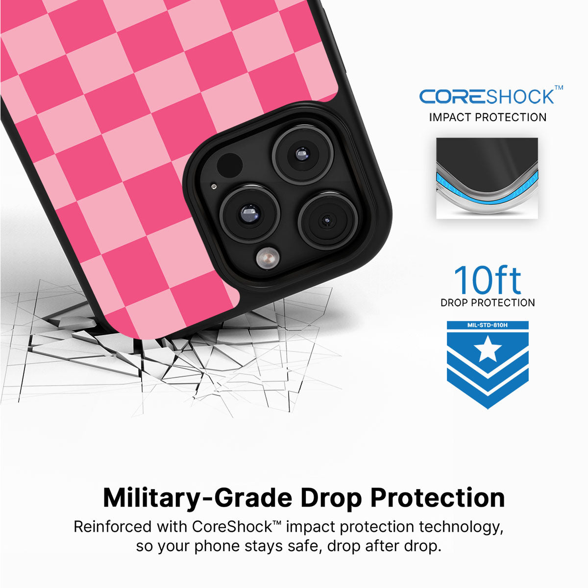 Candy Check iPhone 16 Pro Max case with drop protection