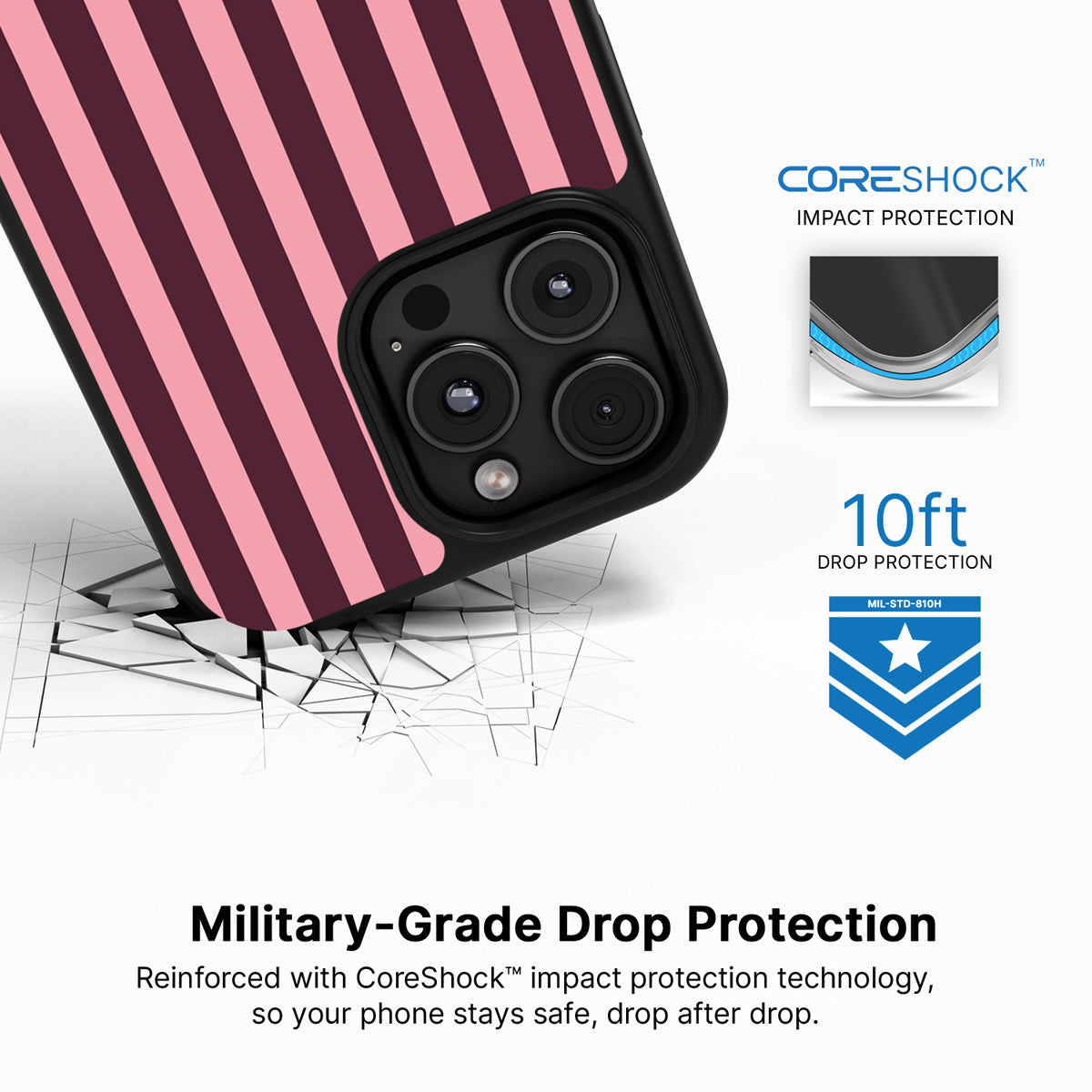 Candy Column iPhone 16 Pro Max case with drop protection