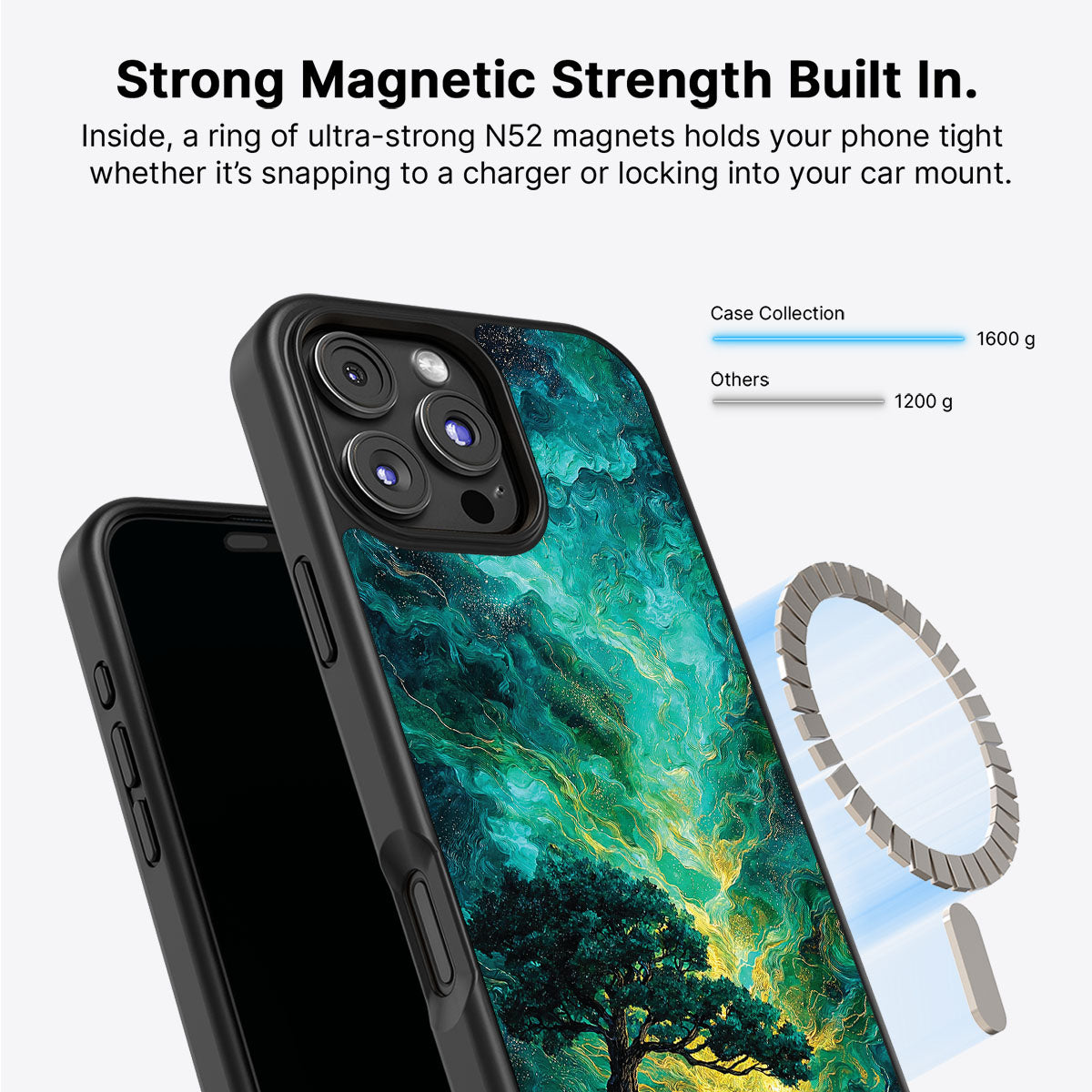 iPhone 16 Pro Max MagSafe case – Emerald Storm design