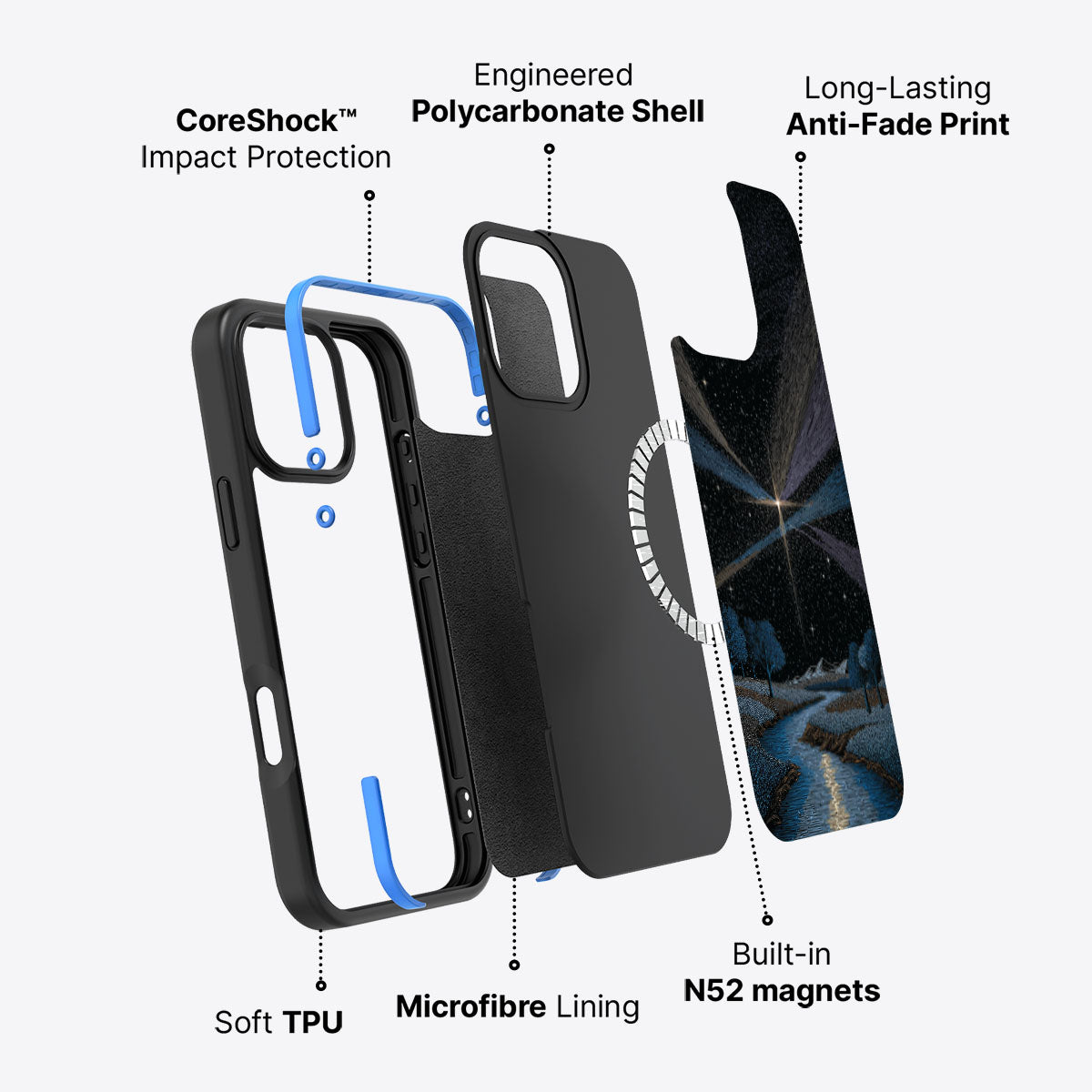 iPhone 16 Pro Max Case with MagSafe – Falling Star