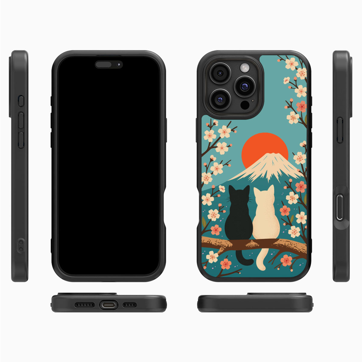 Fuji Cats - iPhone 16 Pro Max Case #case type_core (magsafe), #case type_core (non magsafe)