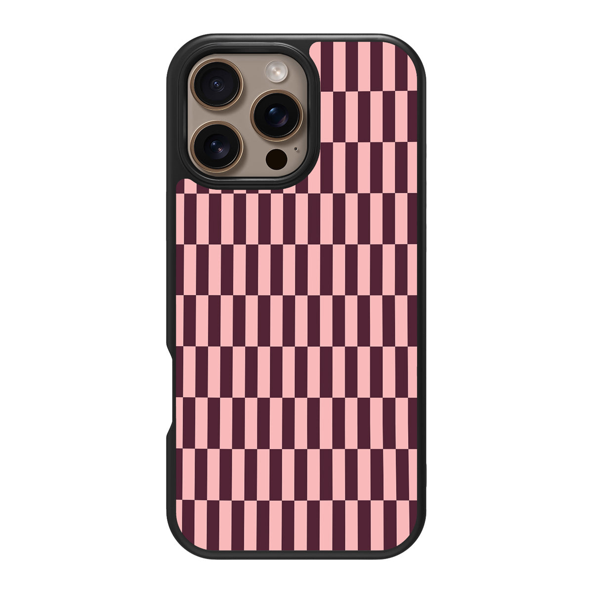 Garnet Stack design back view – iPhone 16 Pro Max case