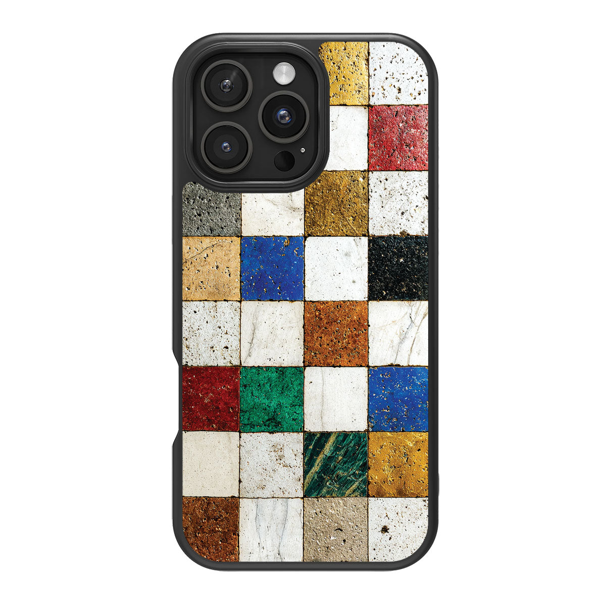 Heritage Mosaic design back view – iPhone 16 Pro Max case