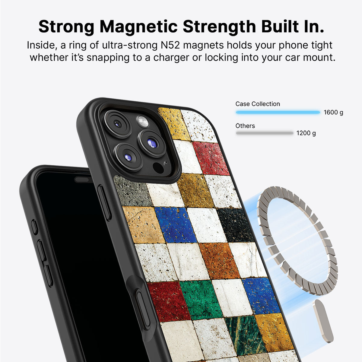 iPhone 16 Pro Max MagSafe case – Heritage Mosaic design