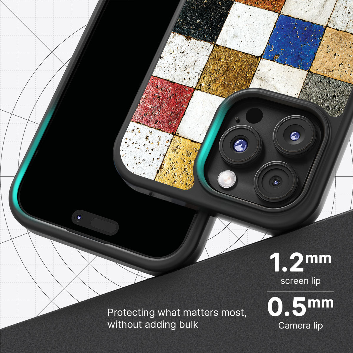 Heritage Mosaic slim iPhone 16 Pro Max phone case
