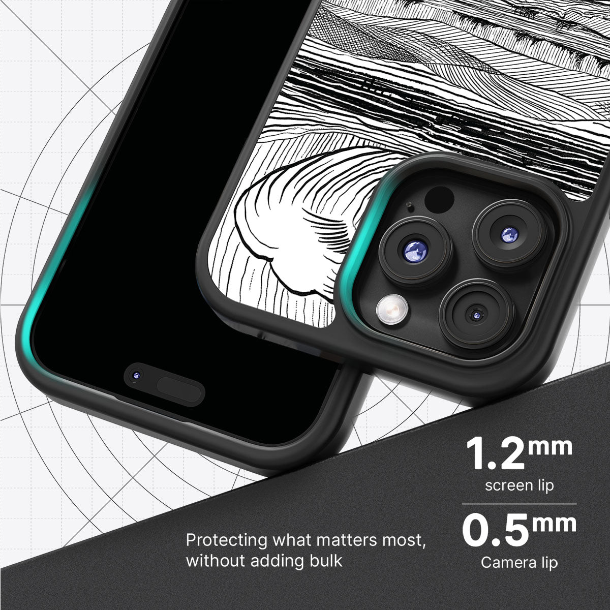 Linear Landscape - iPhone 16 Pro Max Case #case type_core (magsafe), #case type_core (non magsafe)