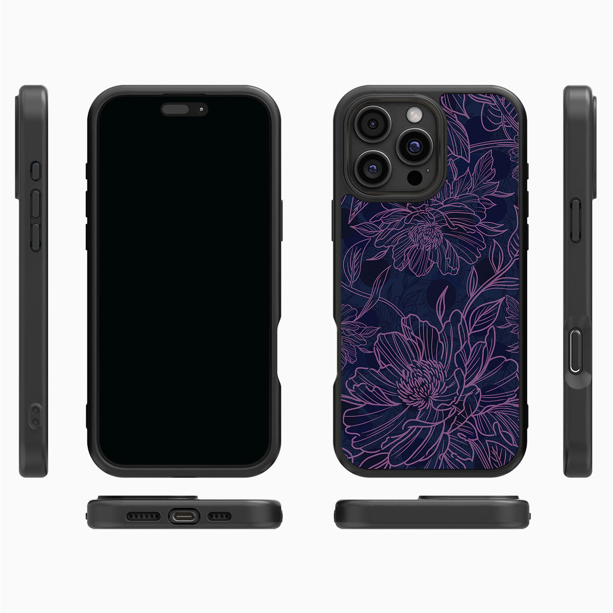 Luminous Blooms - iPhone 16 Pro Max Case #case type_core (magsafe), #case type_core (non magsafe)