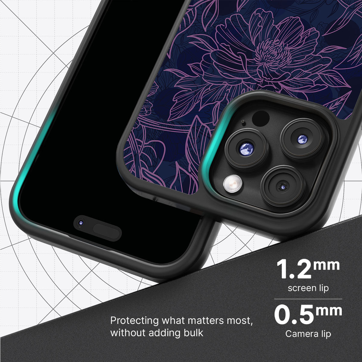 Luminous Blooms - iPhone 16 Pro Max Case #case type_core (magsafe), #case type_core (non magsafe)