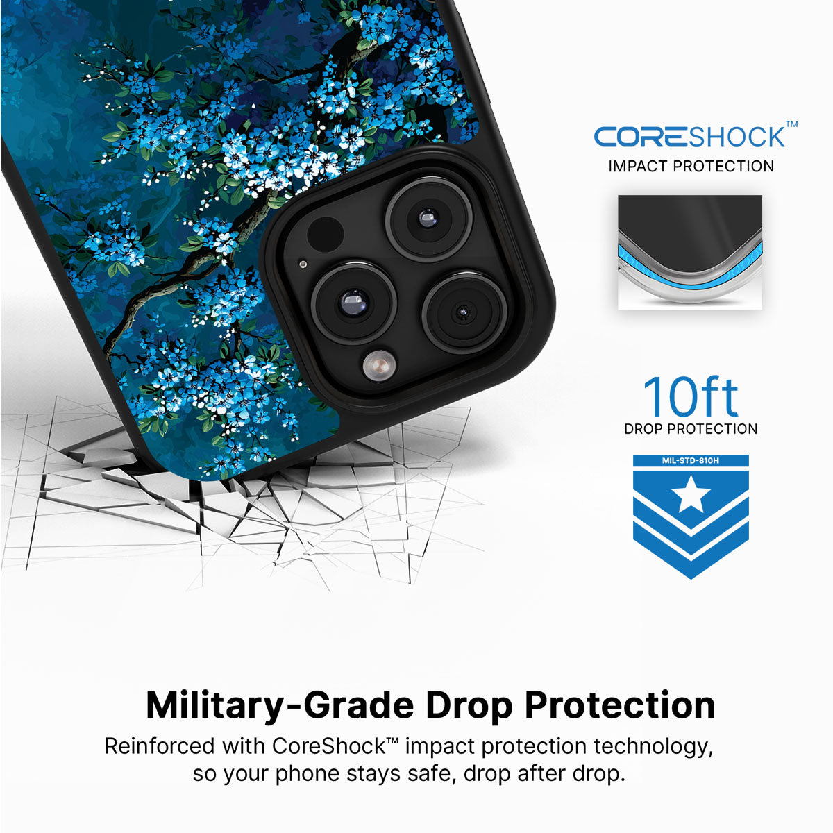 Moonlit Petals - iPhone 16 Pro Max Case #case type_core (magsafe), #case type_core (non magsafe)