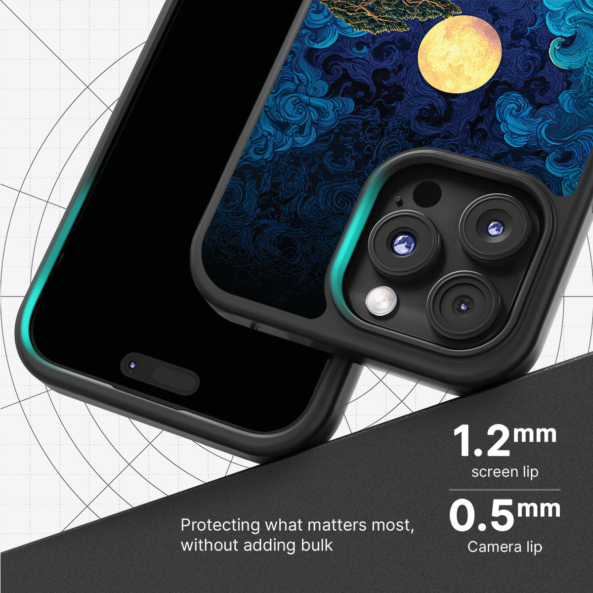 Moonlit Tide slim iPhone 16 Pro Max phone case