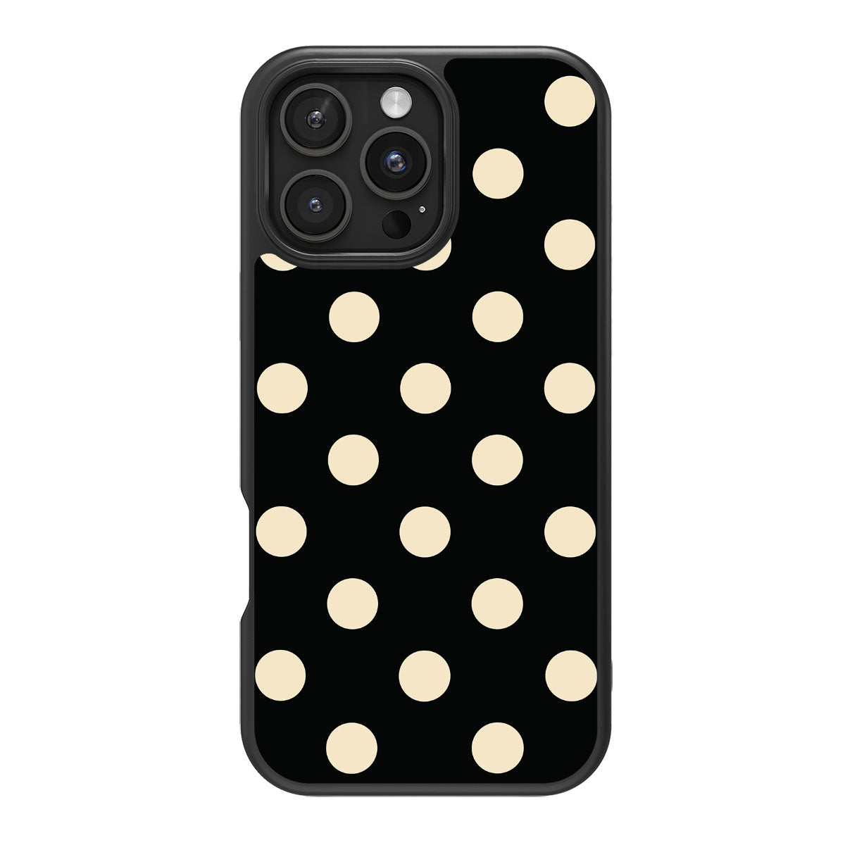 Noir Cream design back view – iPhone 16 Pro Max case