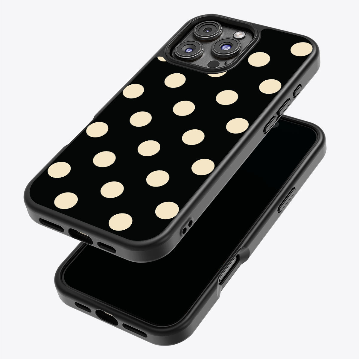 Noir Cream iPhone 16 Pro Max case – back and side view