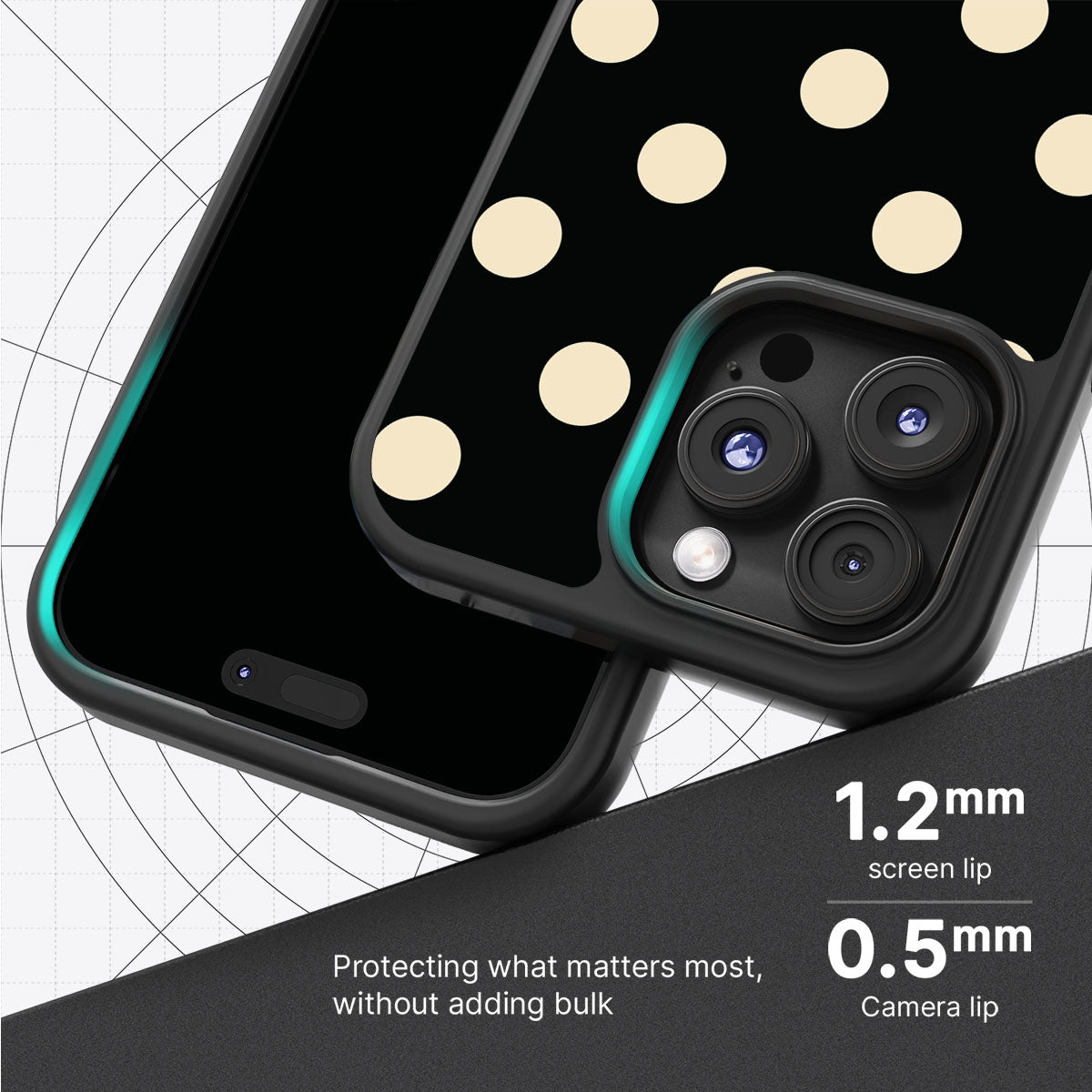 Noir Cream slim iPhone 16 Pro Max phone case