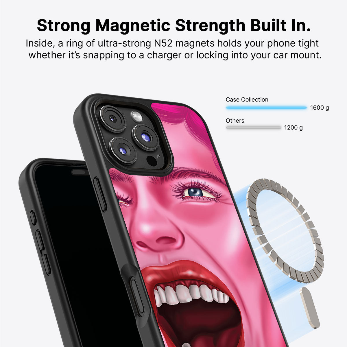 Pink Rage - iPhone 16 Pro Max Case #case type_core (magsafe)