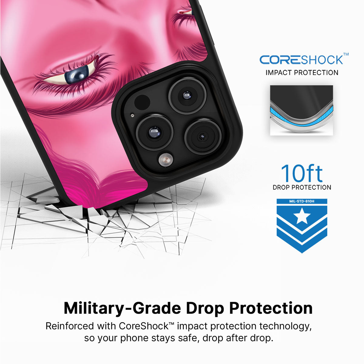 Pink Rage - iPhone 16 Pro Max Case #case type_core (magsafe), #case type_core (non magsafe)