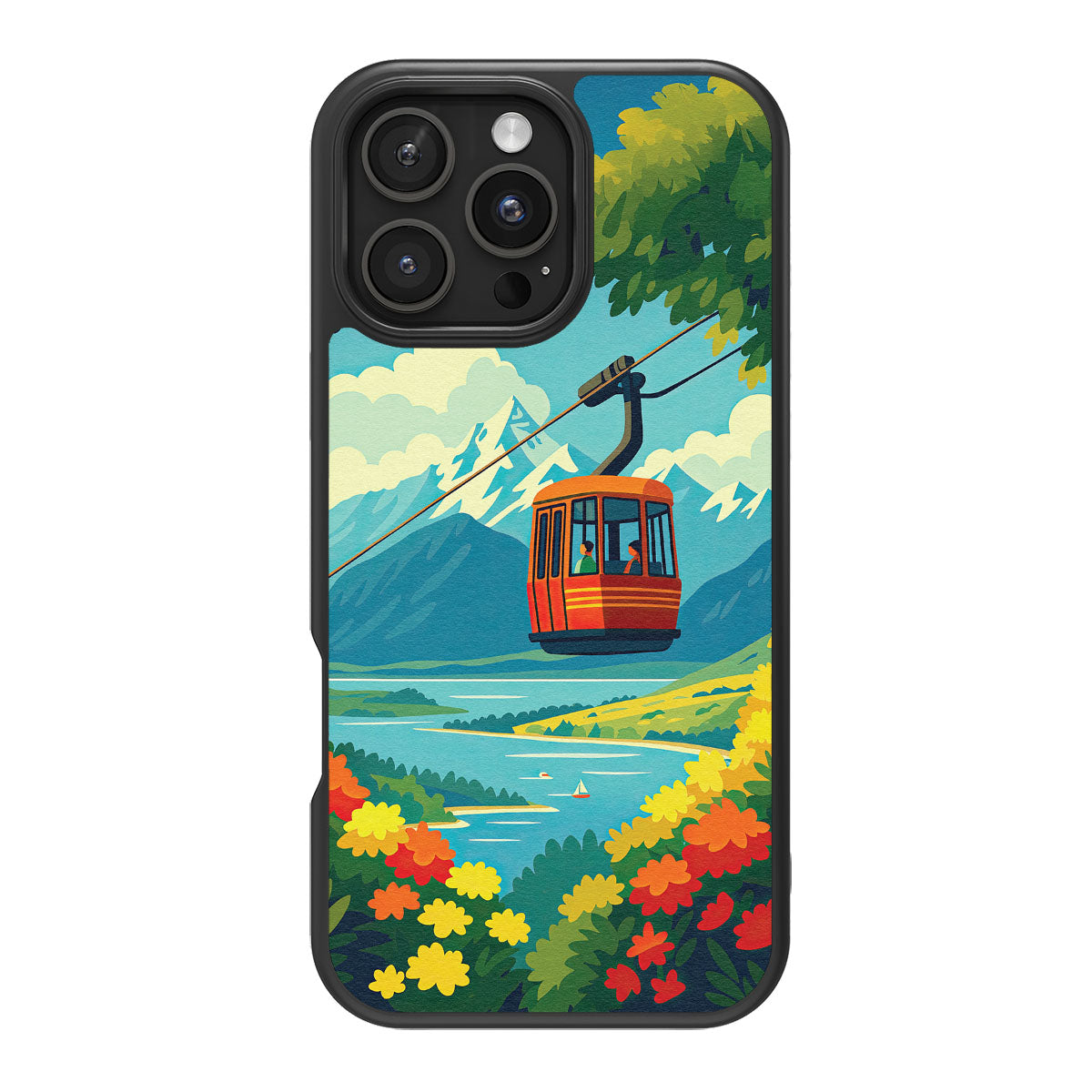 Queenstown design back view – iPhone 16 Pro Max case
