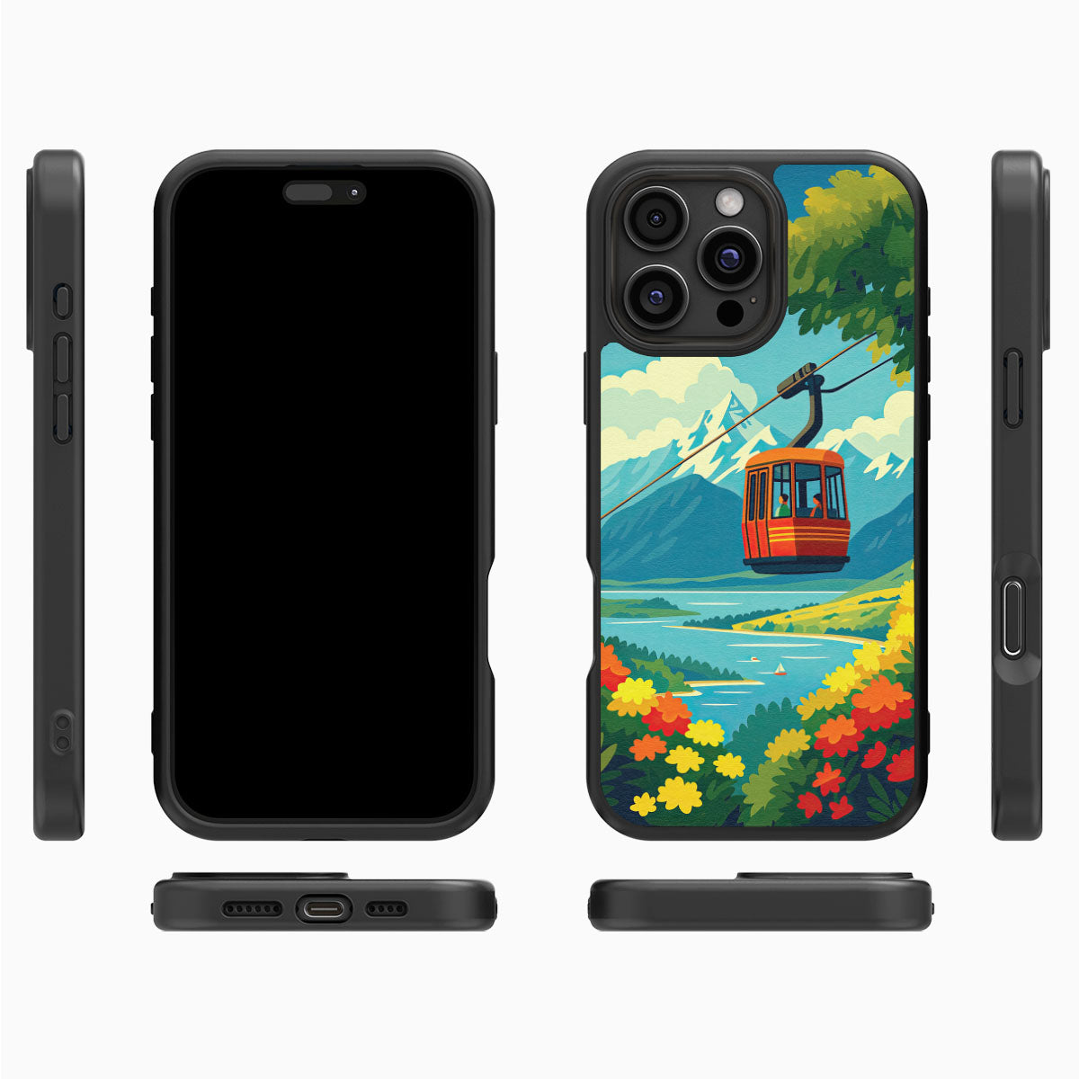 Queenstown iPhone 16 Pro Max case cover – multi-angle view