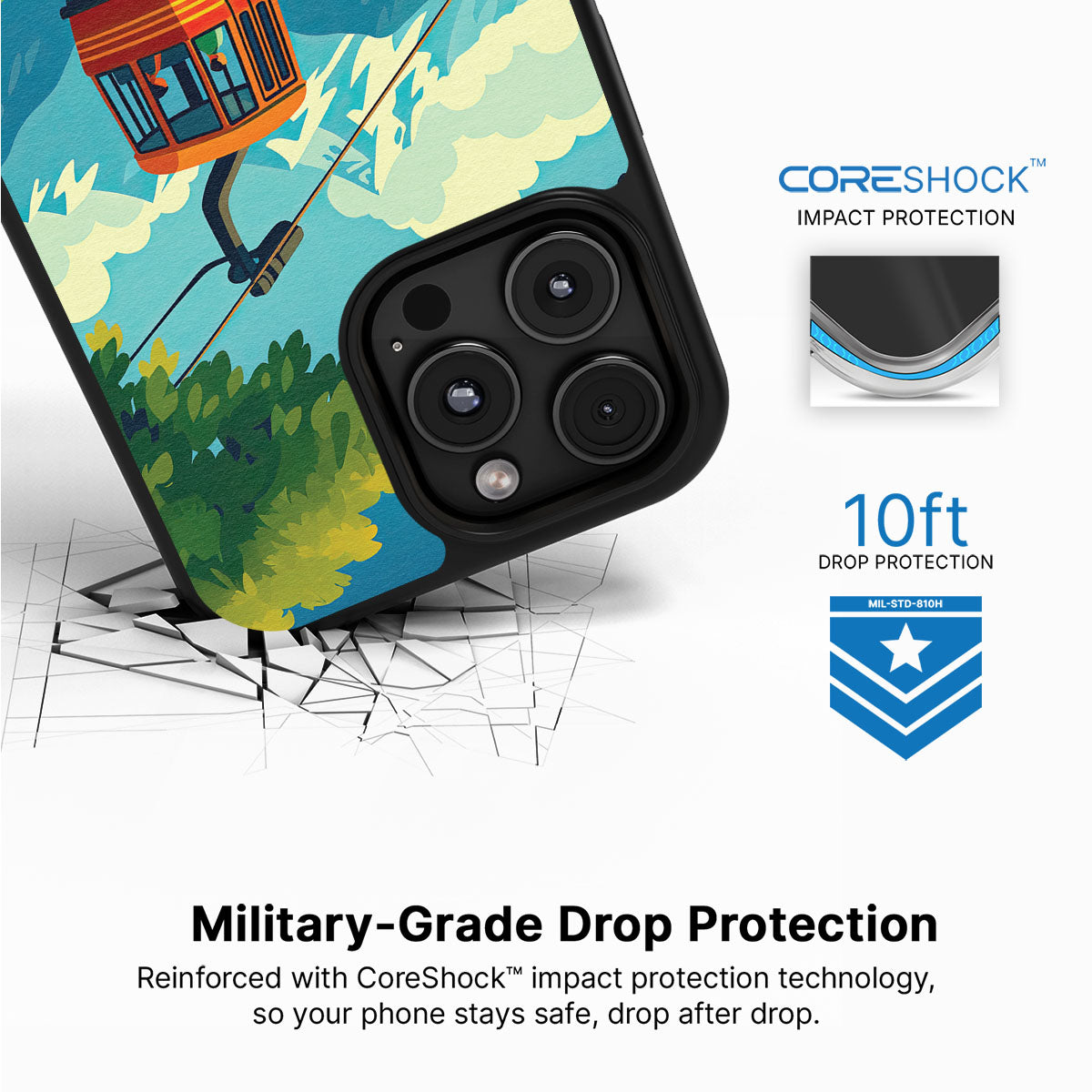 Queenstown iPhone 16 Pro Max case with drop protection