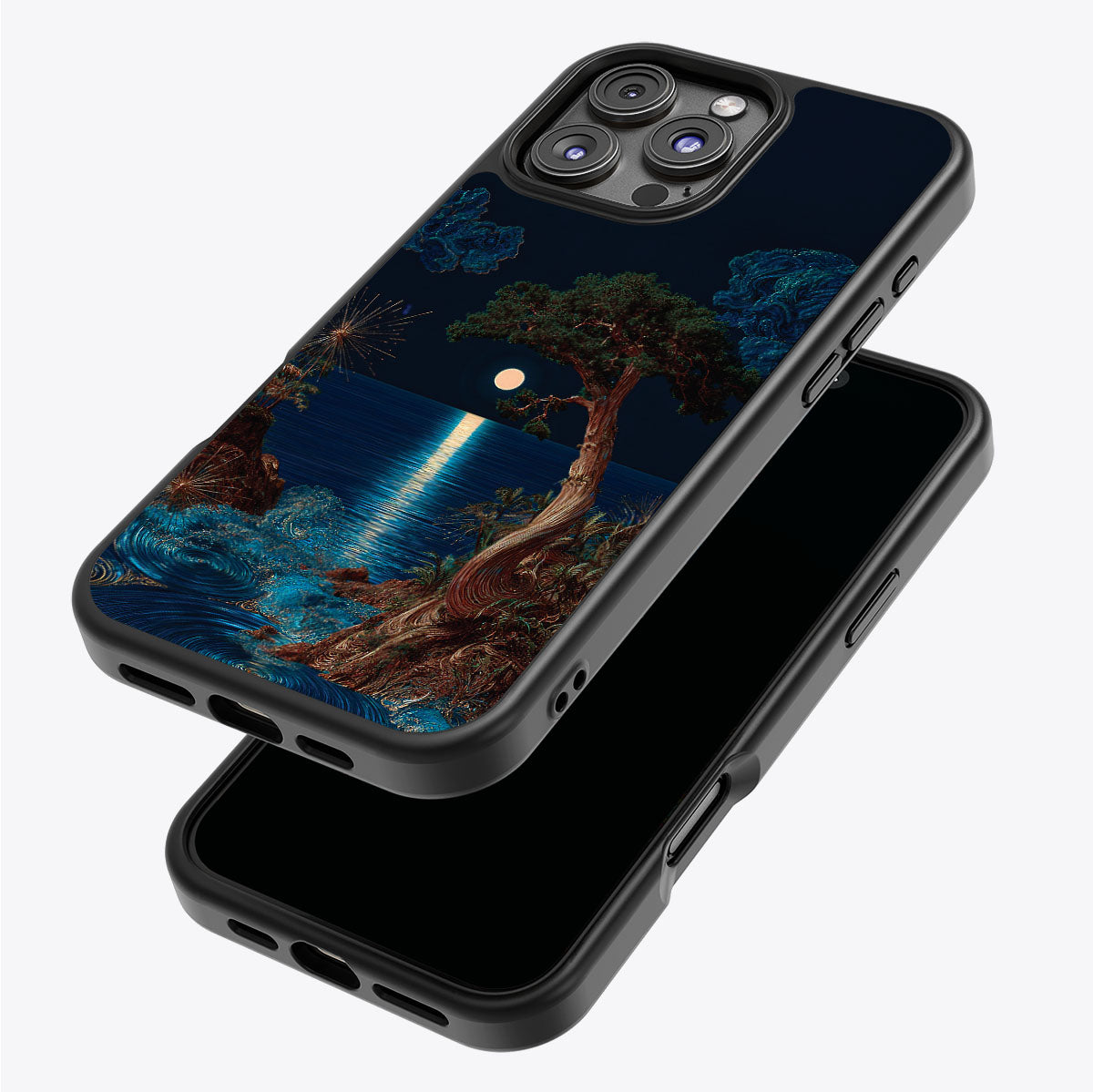 Quiet Moon iPhone 16 Pro Max case – back and side view