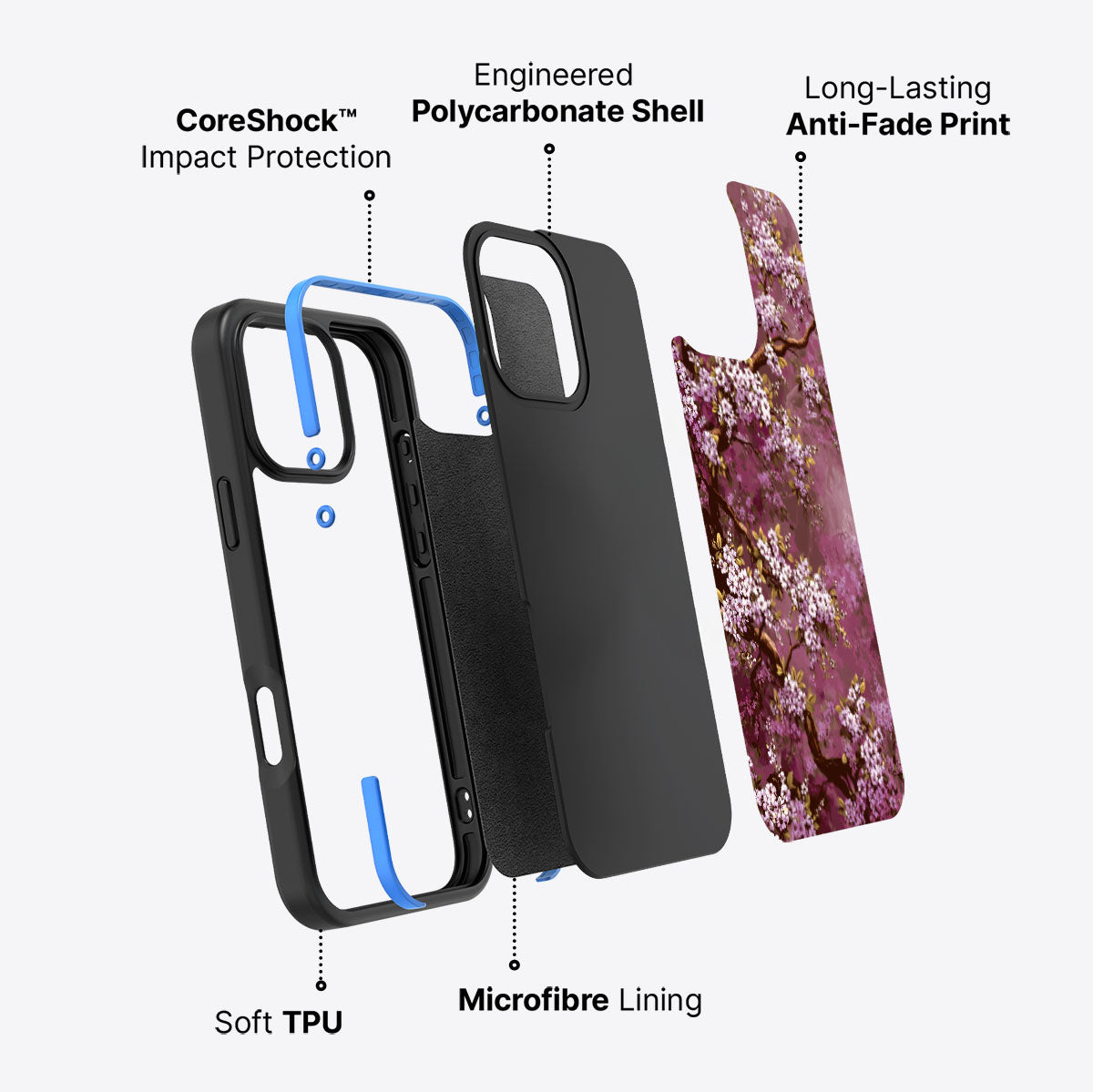 Rose Whisper - iPhone 16 Pro Max Case #case type_core (non magsafe)