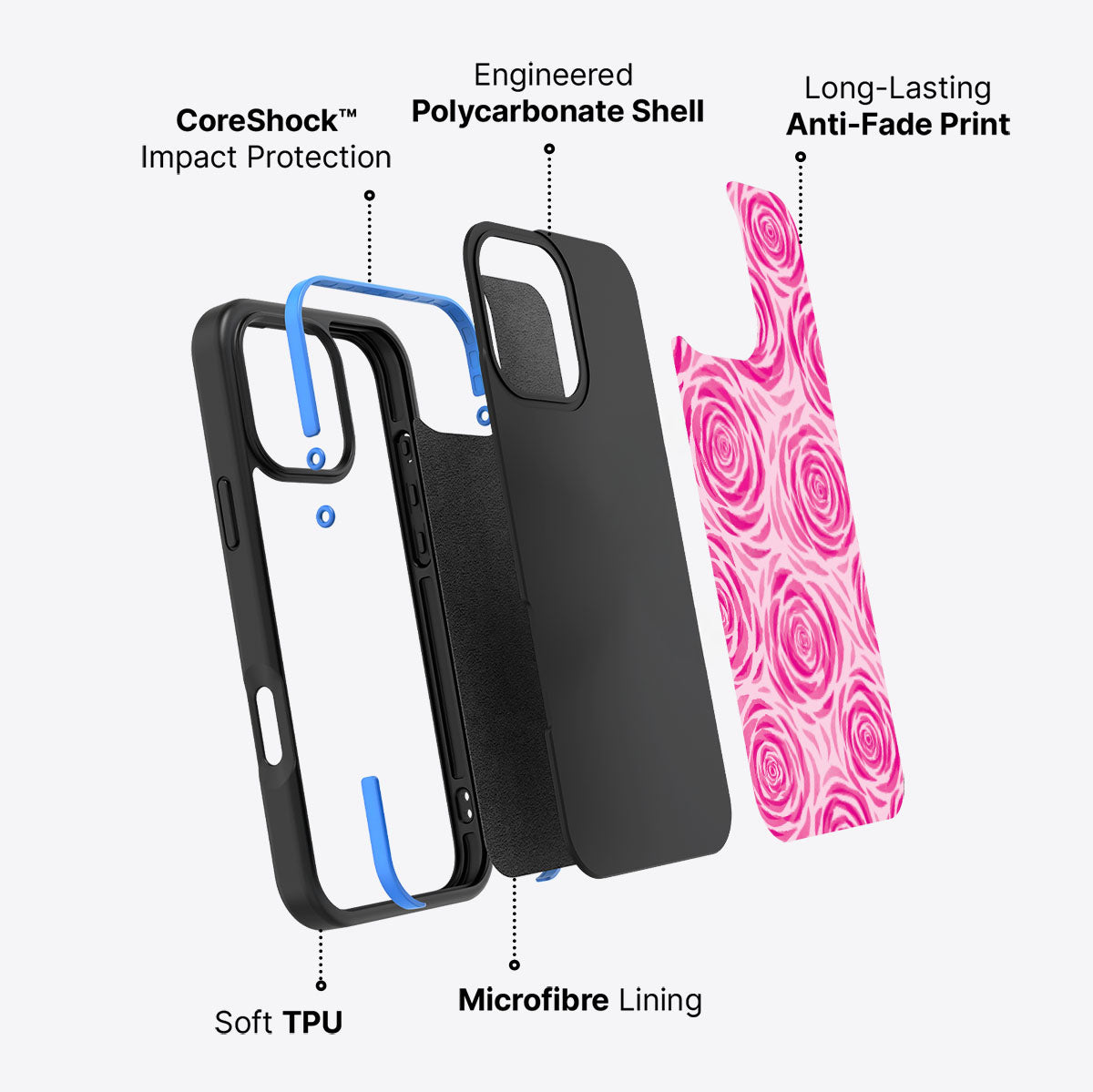 Rosy Reverie - iPhone 16 Pro Max Case #case type_core (non magsafe)