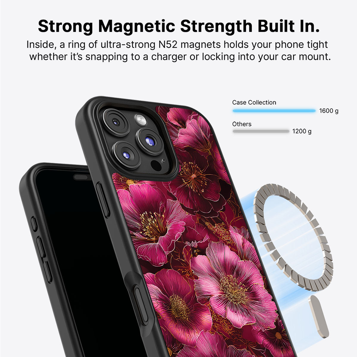 Ruby Flora - iPhone 16 Pro Max Case #case type_core (magsafe)