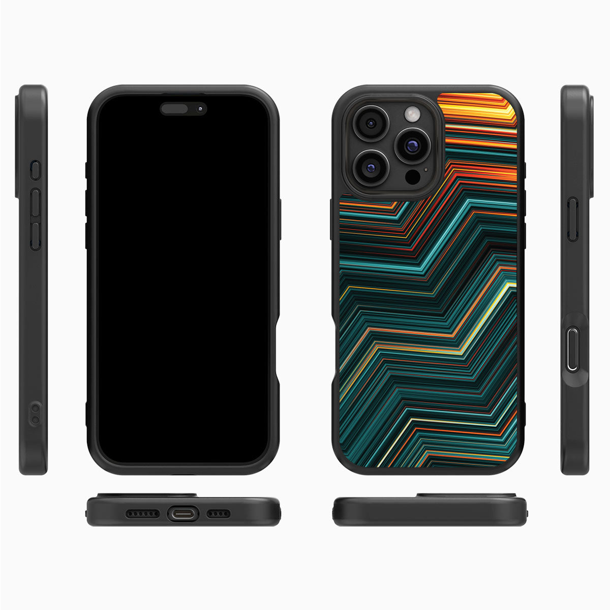 Techno Waves - iPhone 16 Pro Max Case #case type_core (magsafe), #case type_core (non magsafe)