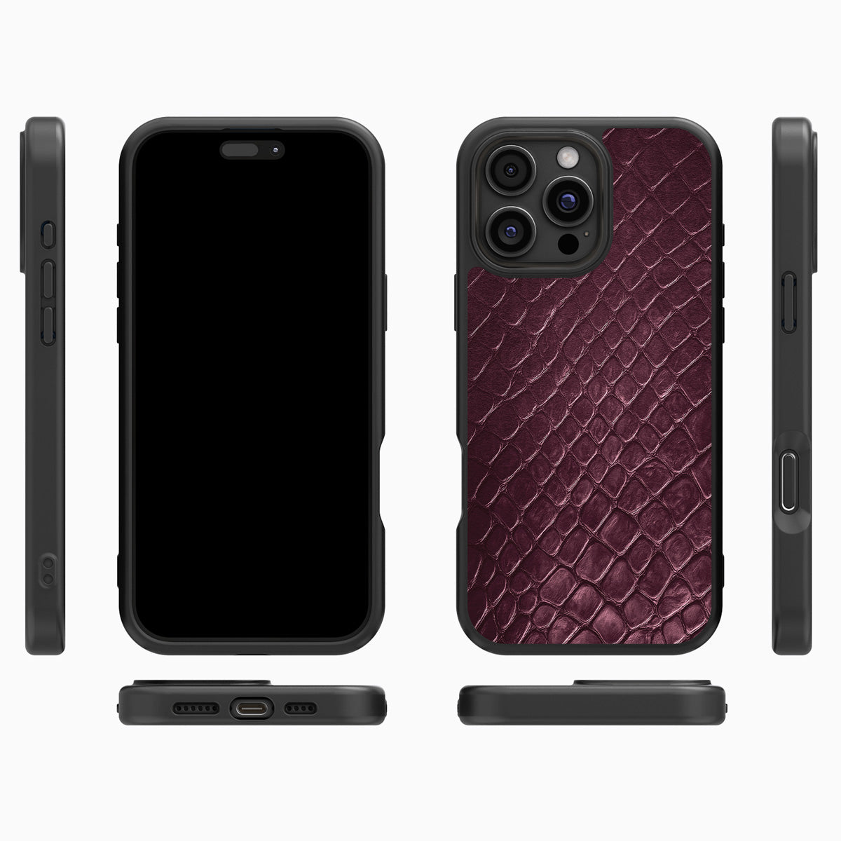 Wine Python iPhone 16 Pro Max case cover – multi-angle view