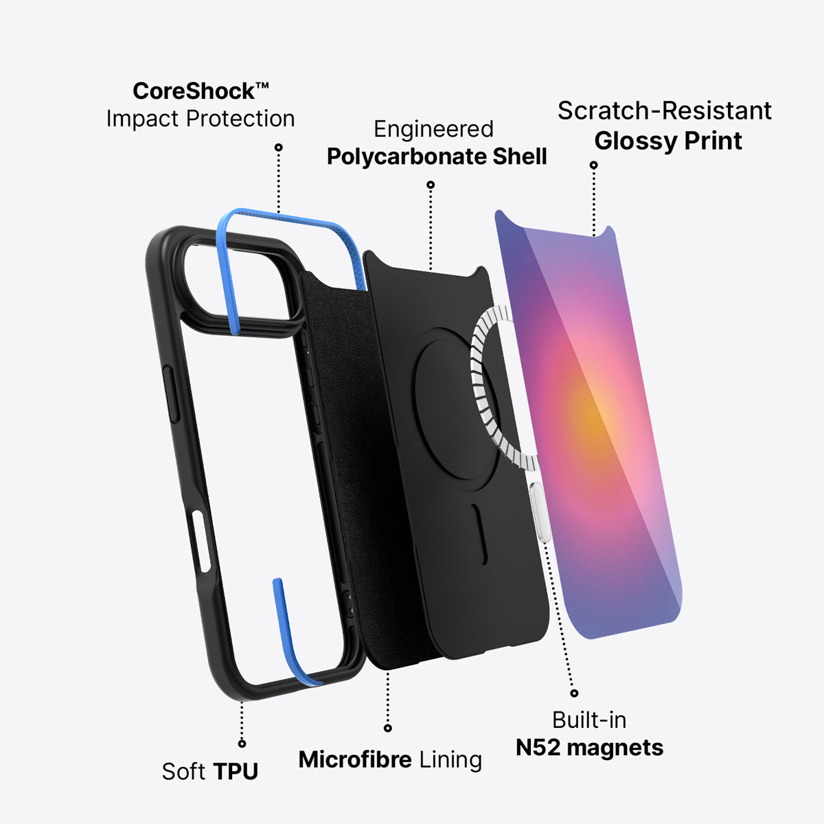 iPhone Air case construction – Aura Glow phone case