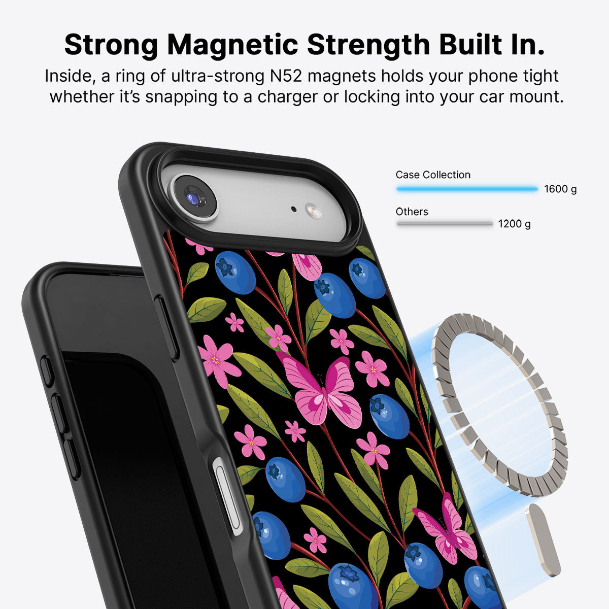 Blueberry Butterflies - iPhone 17 Air Case #case type_core (magsafe)