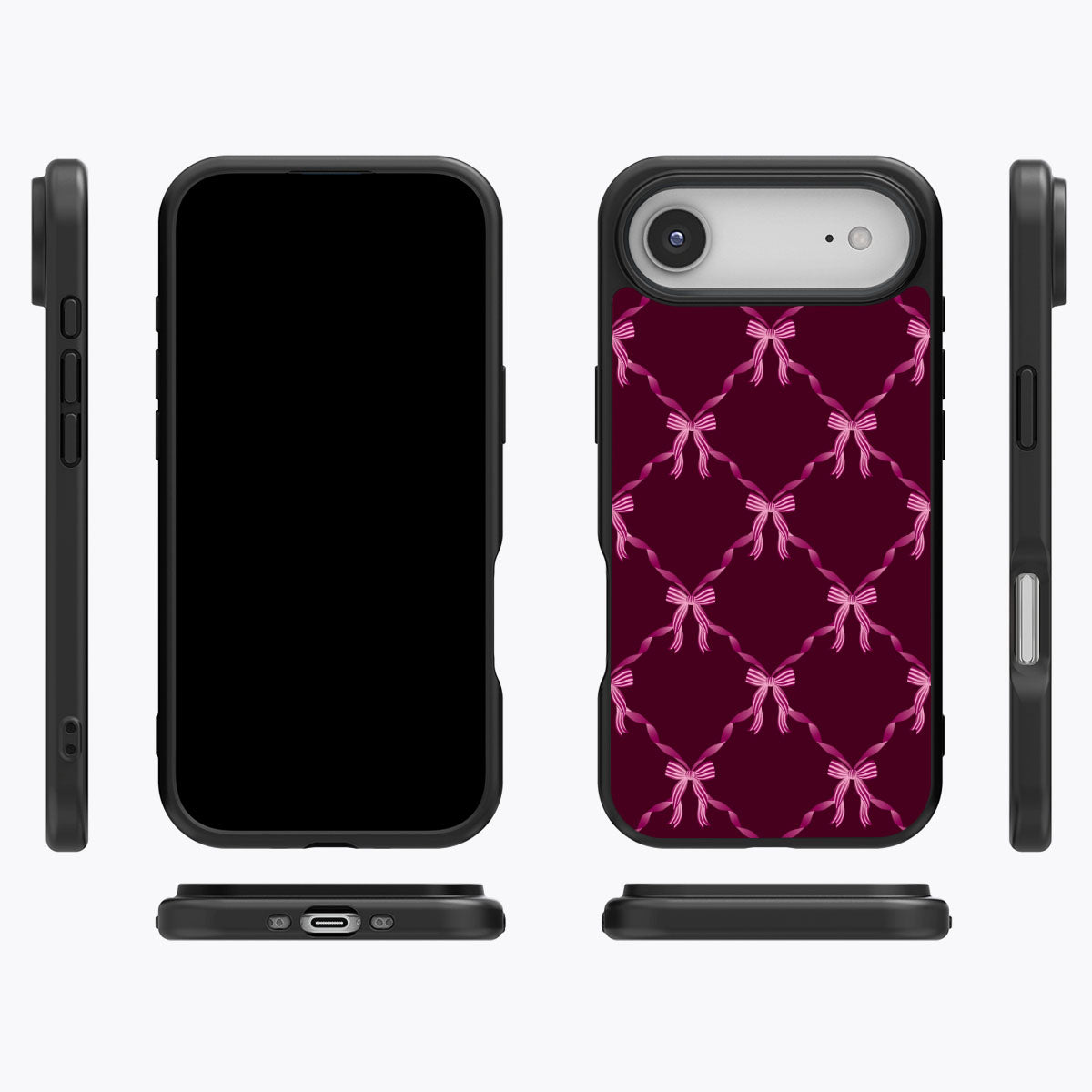 Bordeaux Bow - iPhone 17 Air Case #case type_core (magsafe), #case type_core (non magsafe)