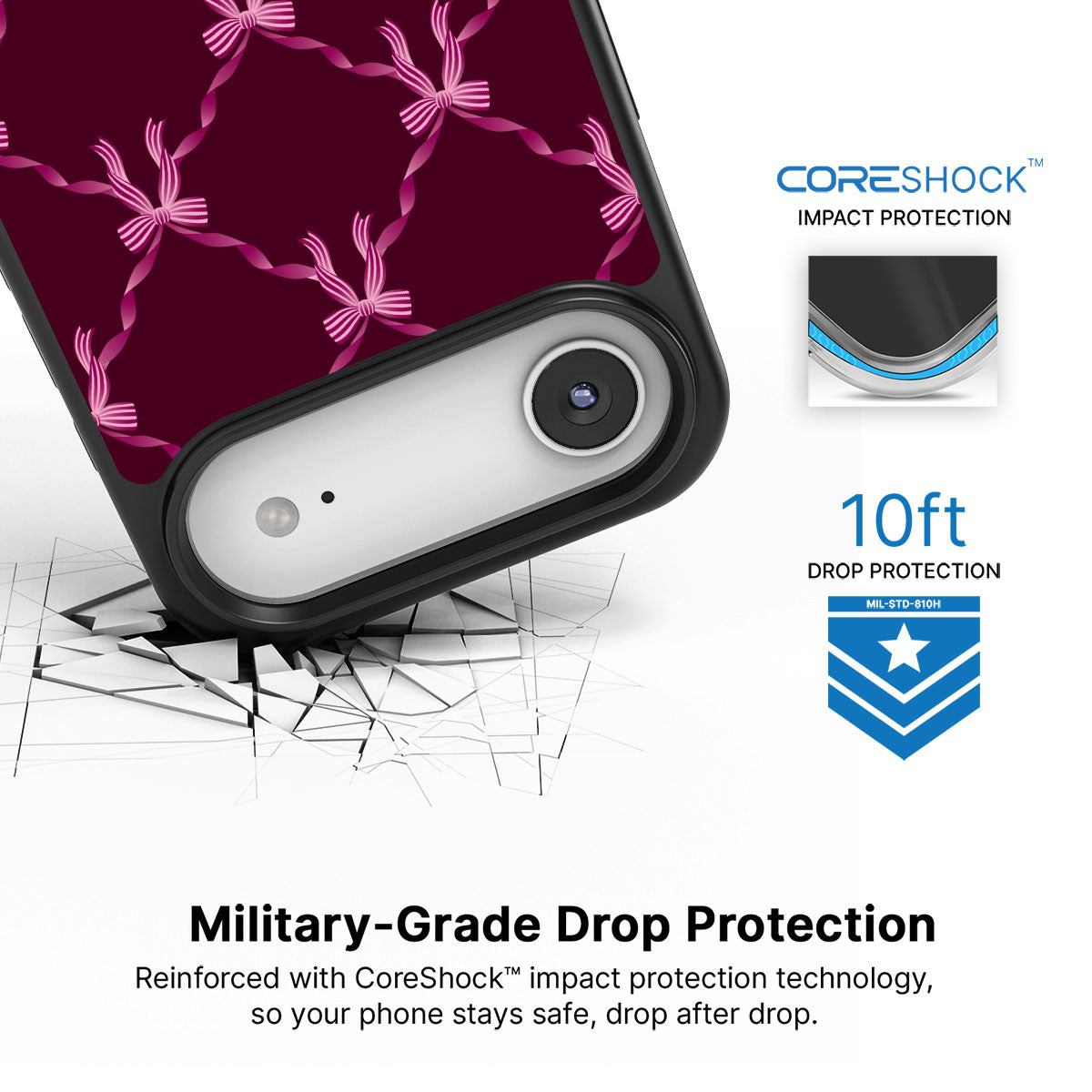 Bordeaux Bow - iPhone 17 Air Case #case type_core (magsafe), #case type_core (non magsafe)