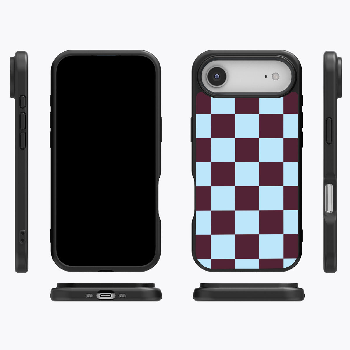 Cabernet Tile iPhone Air case cover – multi-angle view
