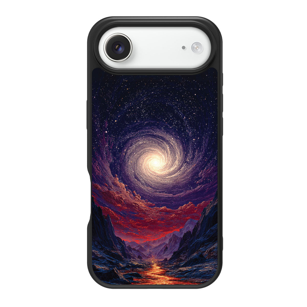 Cosmic Vortex design back view – iPhone Air case