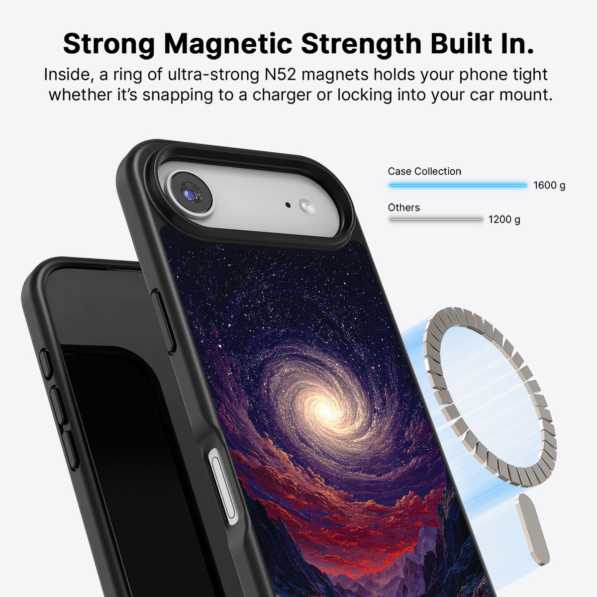 iPhone Air MagSafe case – Cosmic Vortex design