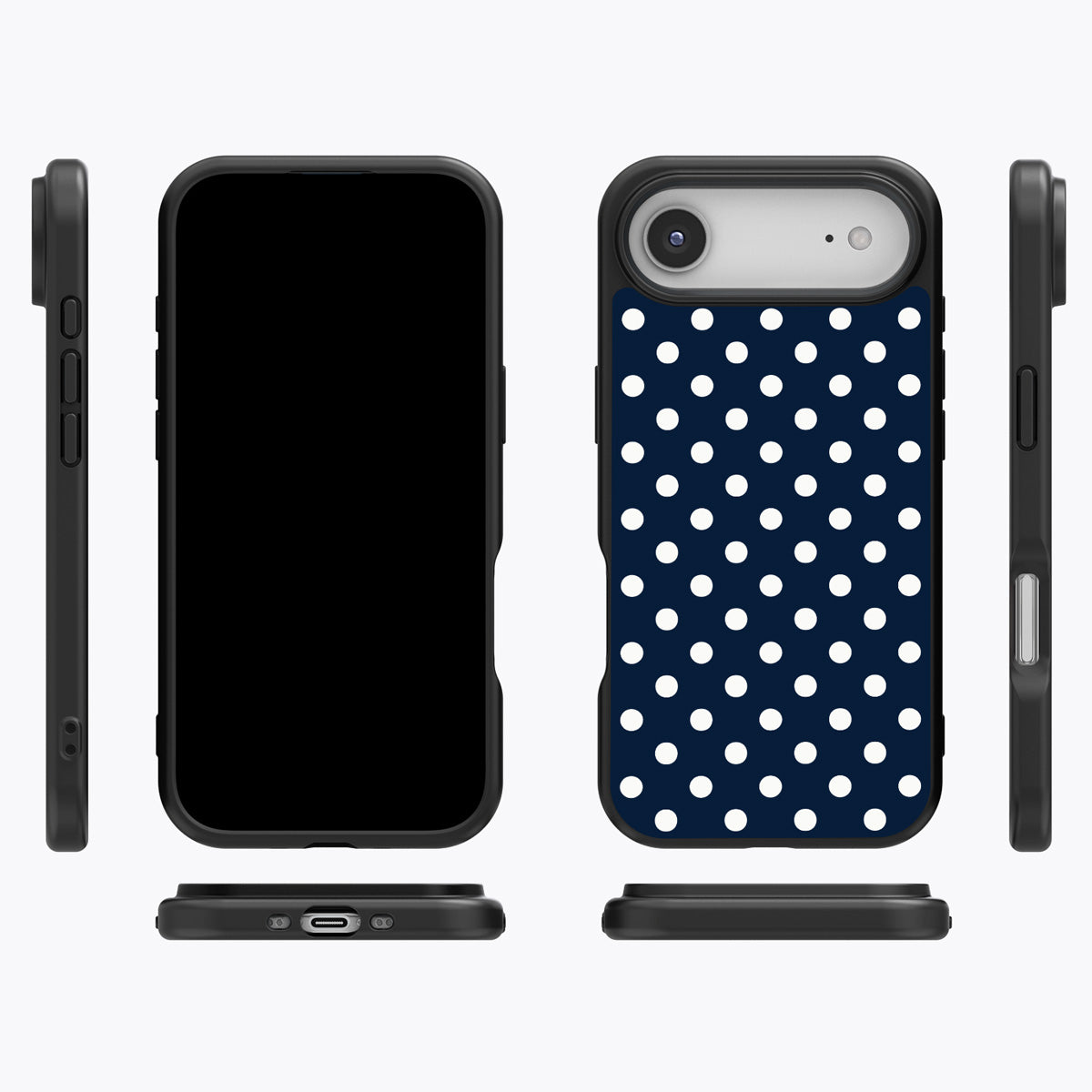 Navy Polka Dot iPhone Air Case – Deep Sea | MagSafe