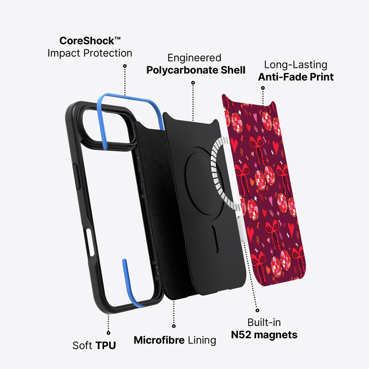 Disco Cherries - iPhone 17 Air Case #case type_core (magsafe)