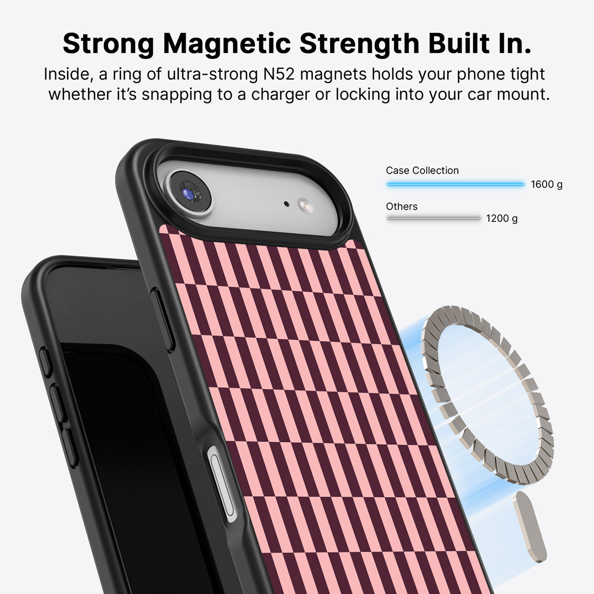 iPhone Air MagSafe case – Garnet Stack design