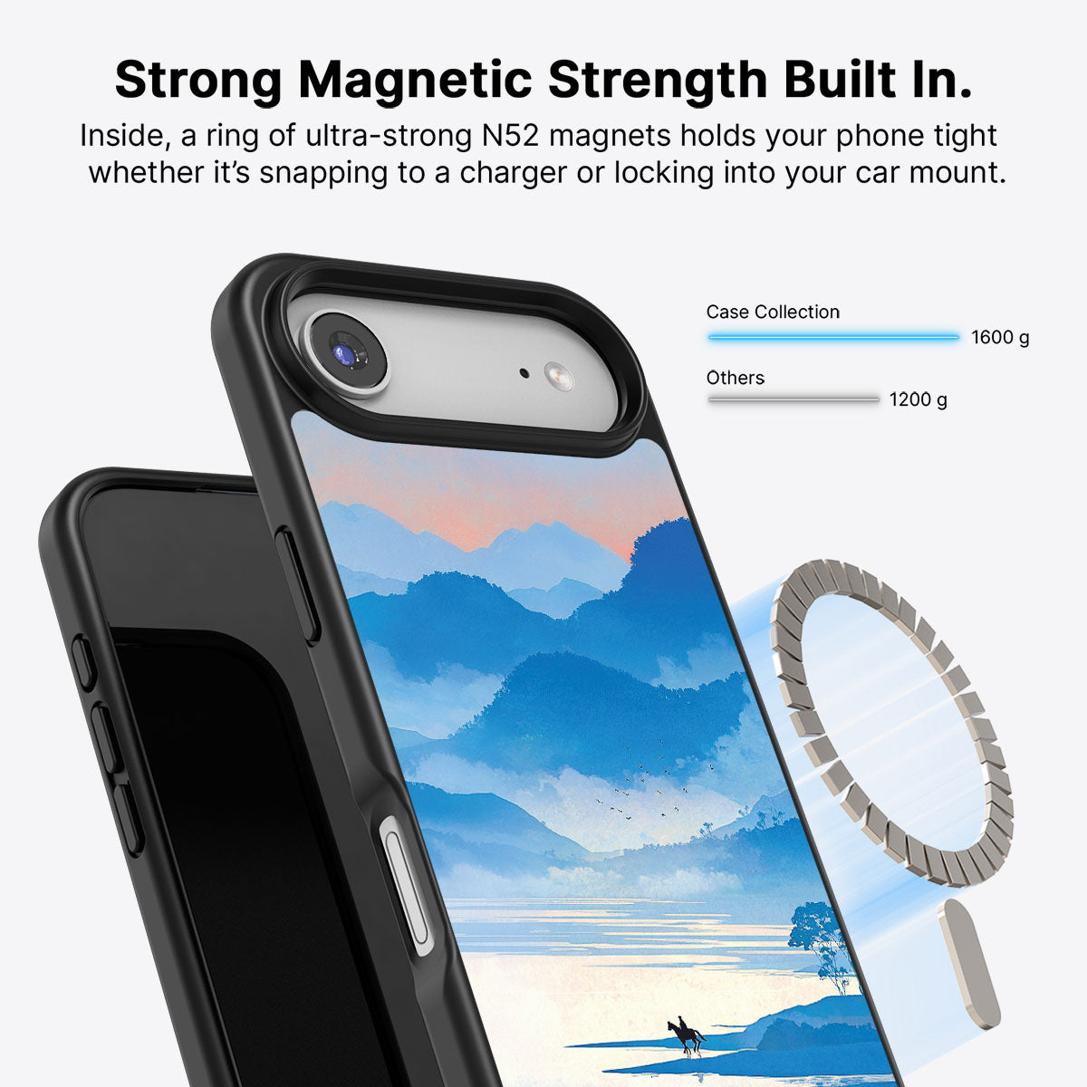iPhone Air MagSafe case – Globe Trotter design