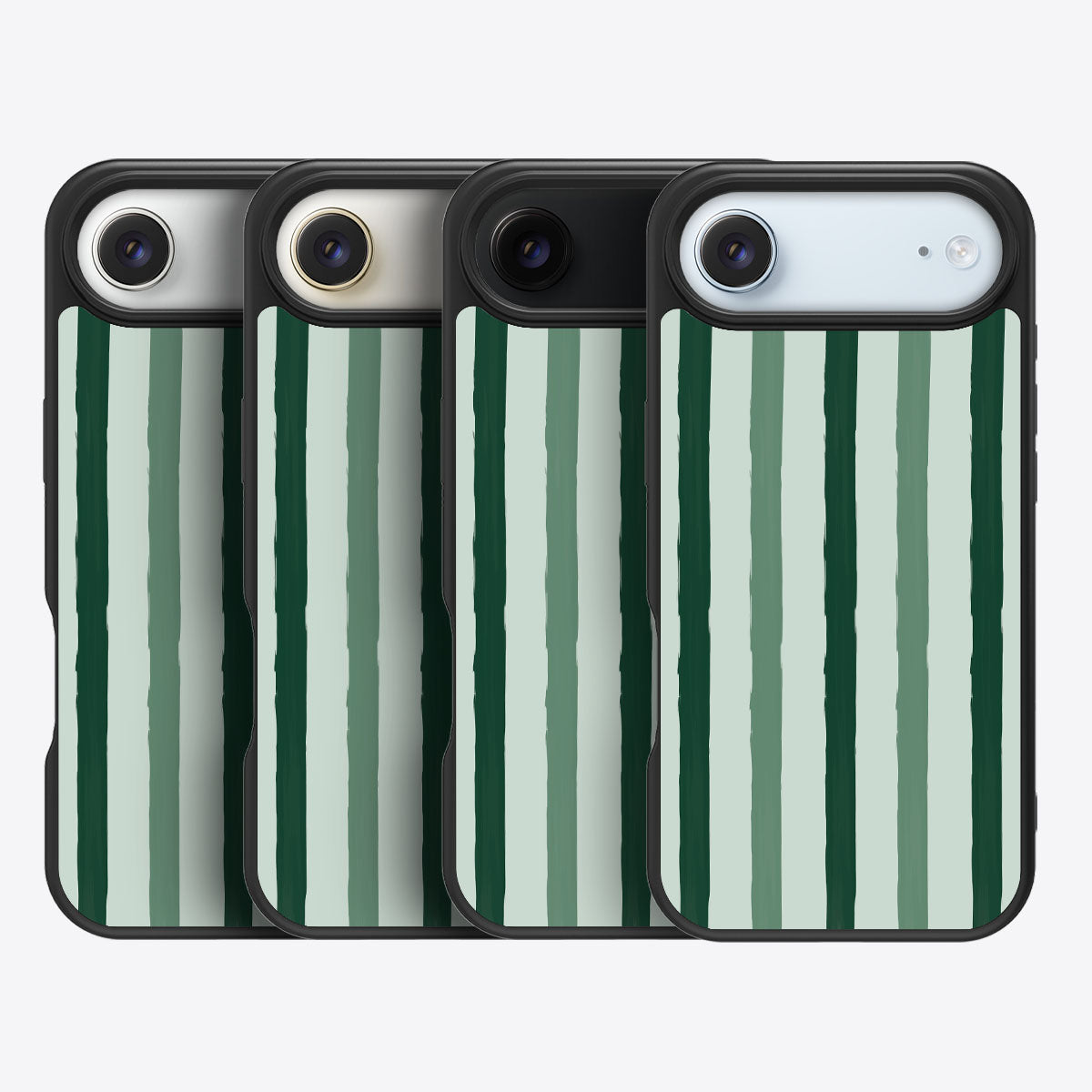 Green Watercolor Stripes - iPhone 17 Air Case #case type_core (magsafe), #case type_core (non magsafe)