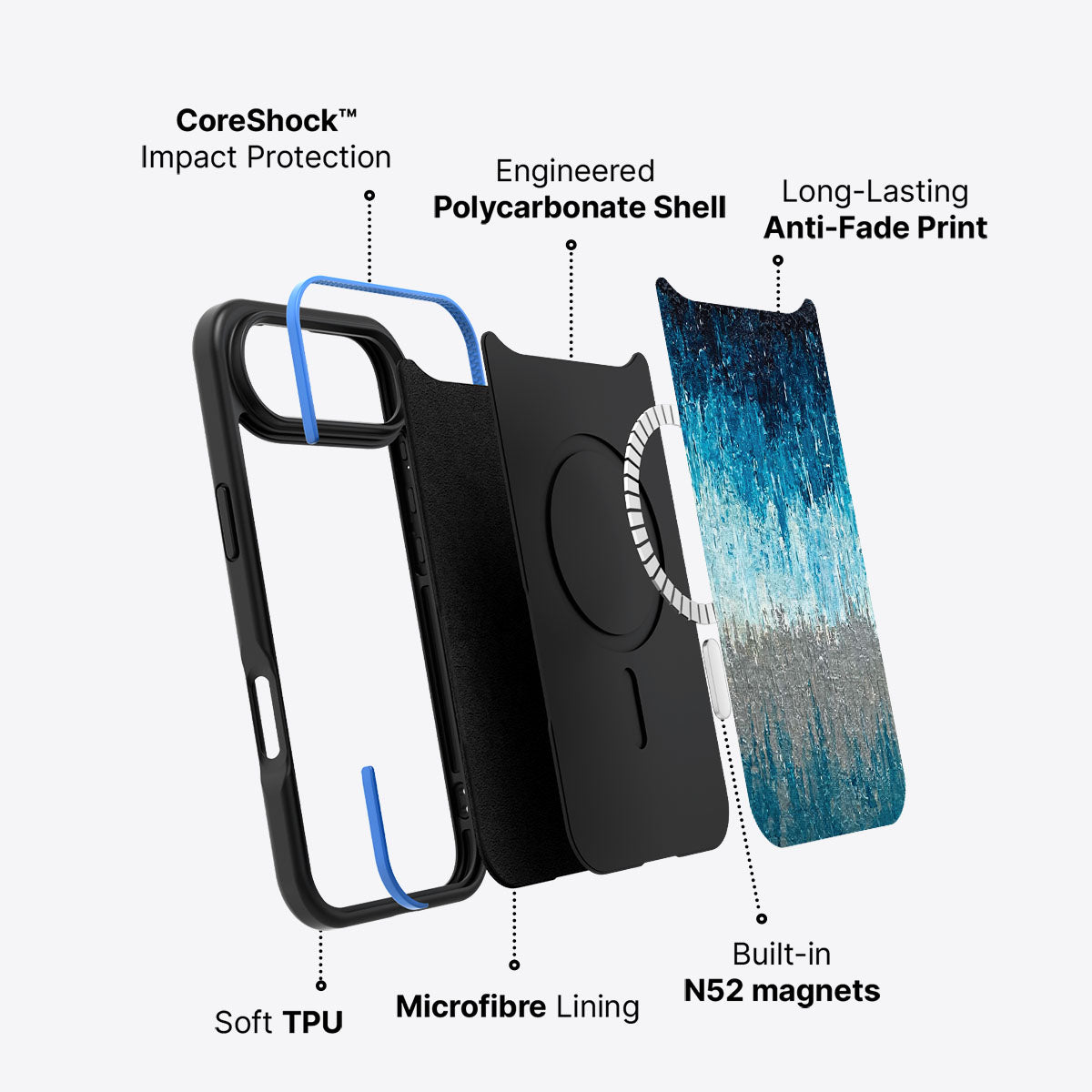 Impasto Tides - iPhone 17 Air Case #case type_core (magsafe)