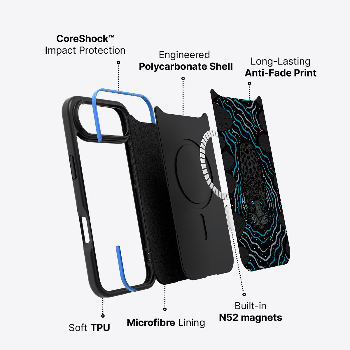 Midnight Panther - iPhone 17 Air Case #case type_core (magsafe)