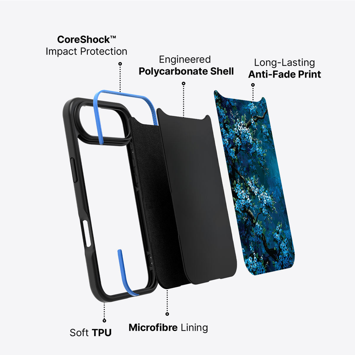 Moonlit Petals - iPhone 17 Air Case #case type_core (non magsafe)