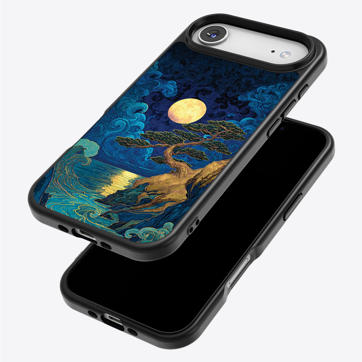 Moonlit Tide iPhone Air case – back and side view