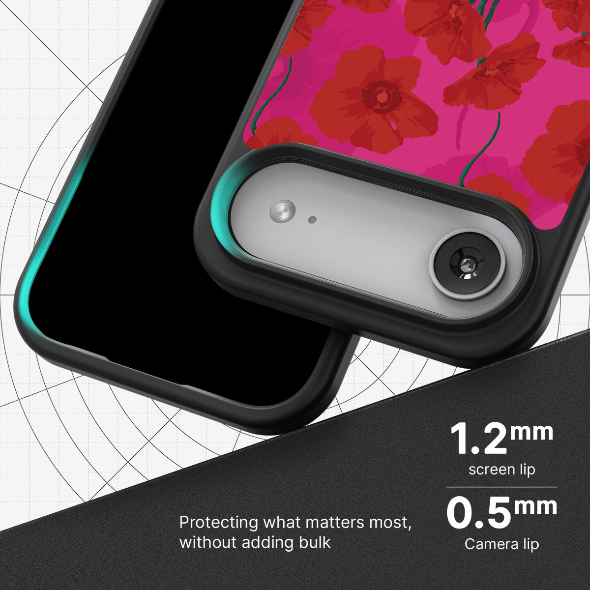 Pink Poppies - iPhone 17 Air Case #case type_core (magsafe), #case type_core (non magsafe)