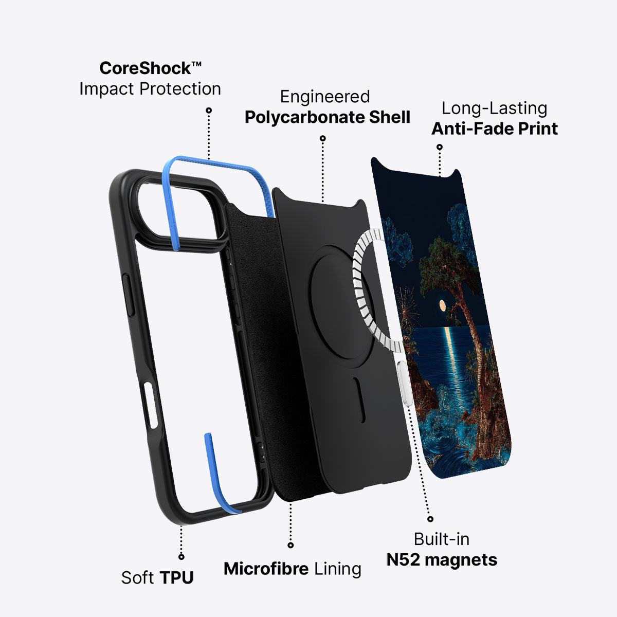 iPhone Air case construction – Quiet Moon phone case