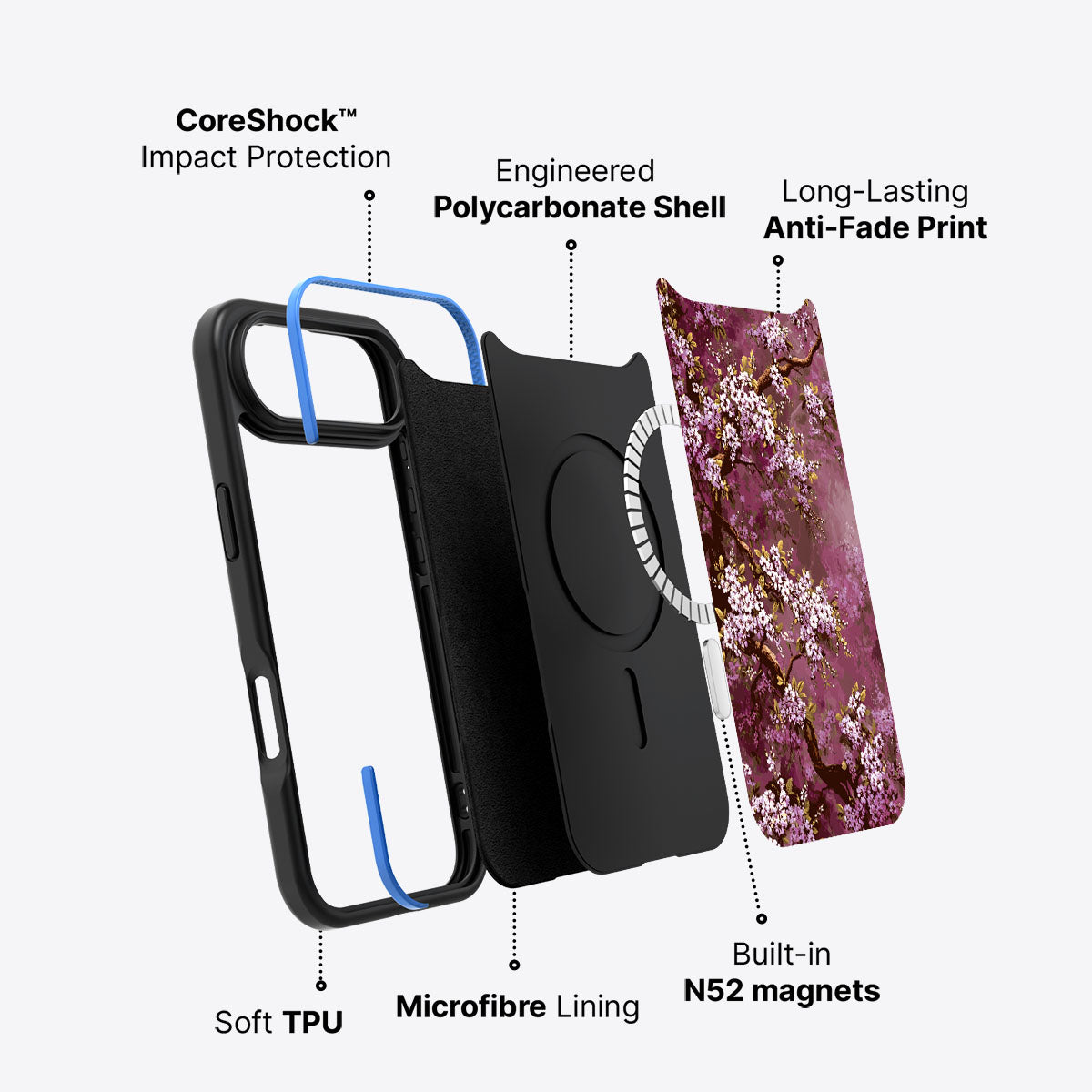 Rose Whisper - iPhone 17 Air Case #case type_core (magsafe)