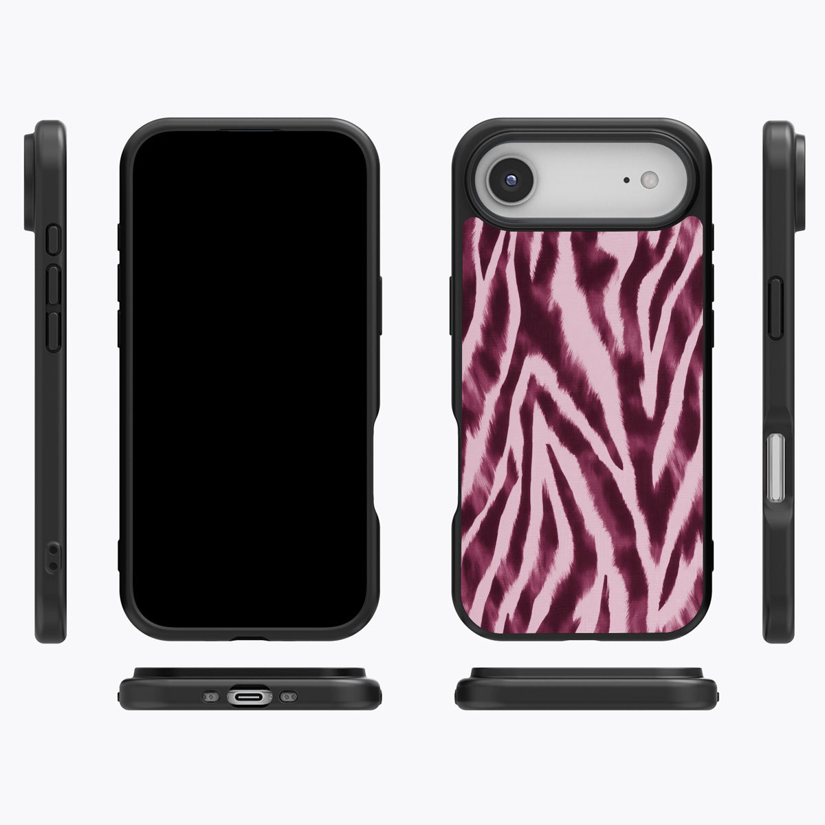 Sangria Zebra iPhone Air case cover – multi-angle view