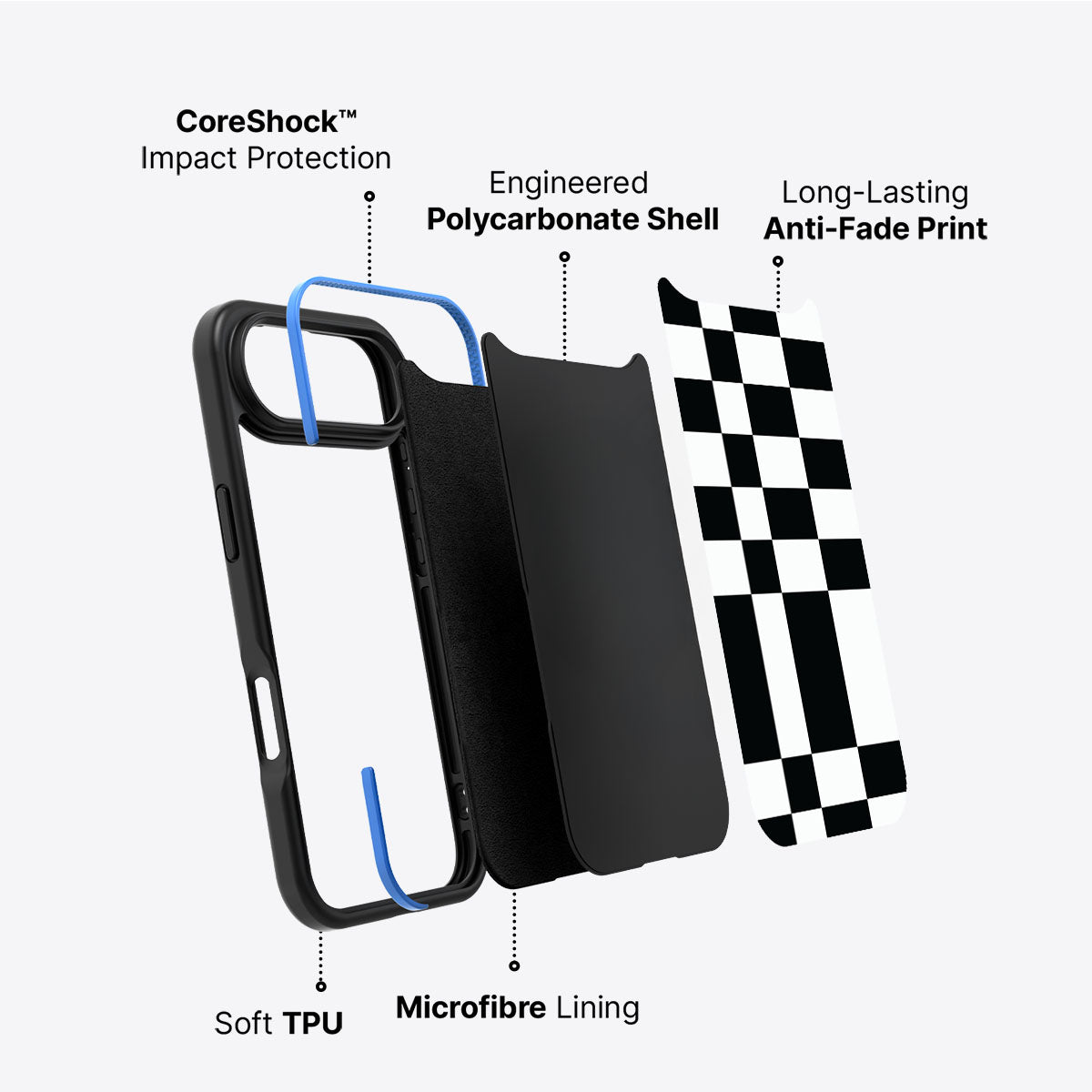 Skewed Checks - iPhone 17 Air Case #case type_core (non magsafe)